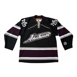 Vintage Rare Black Koho Anaheim Mighty Ducks Jersey Men's Size M Medium hockey